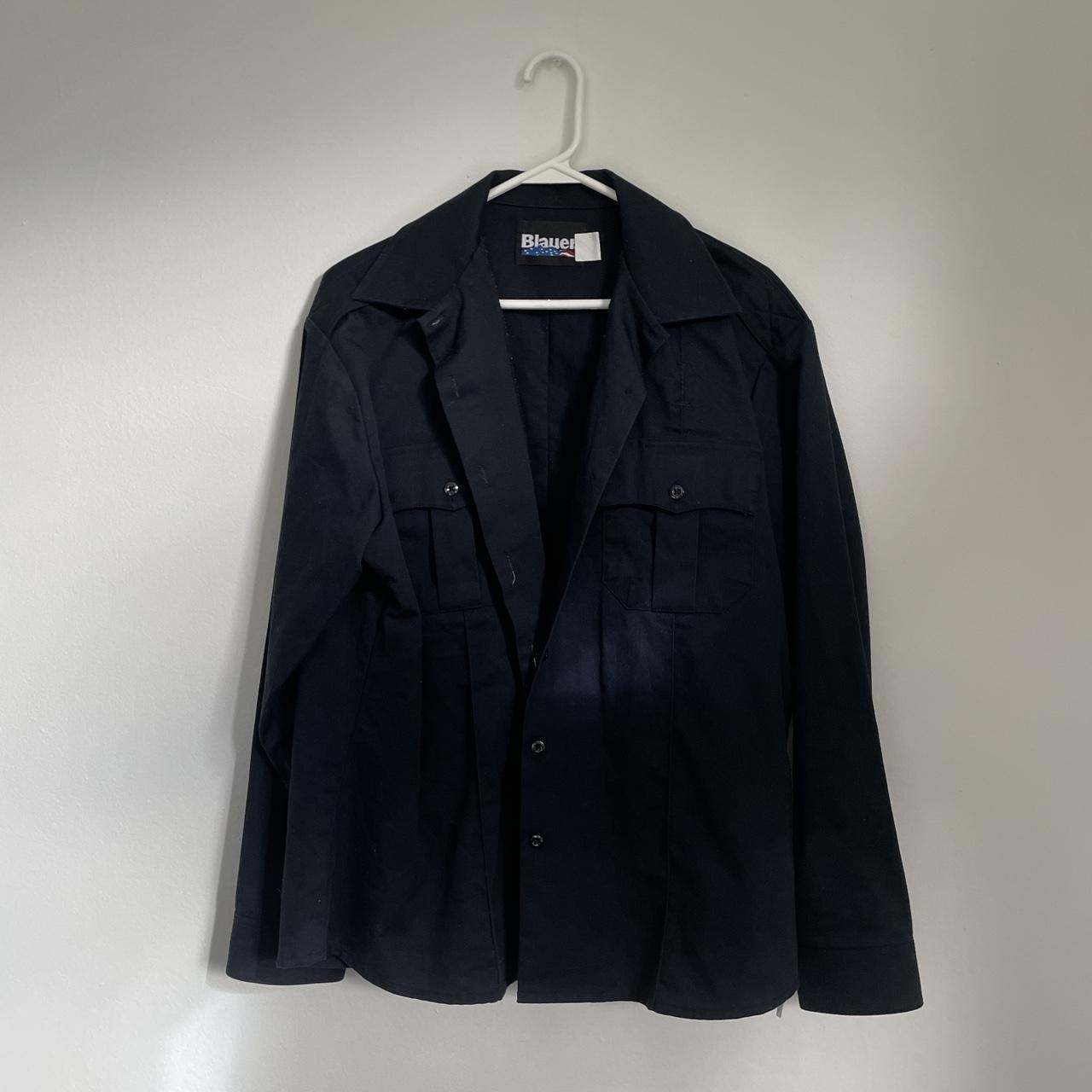 Navy Blue Military Style Jacket SIZE L Depop