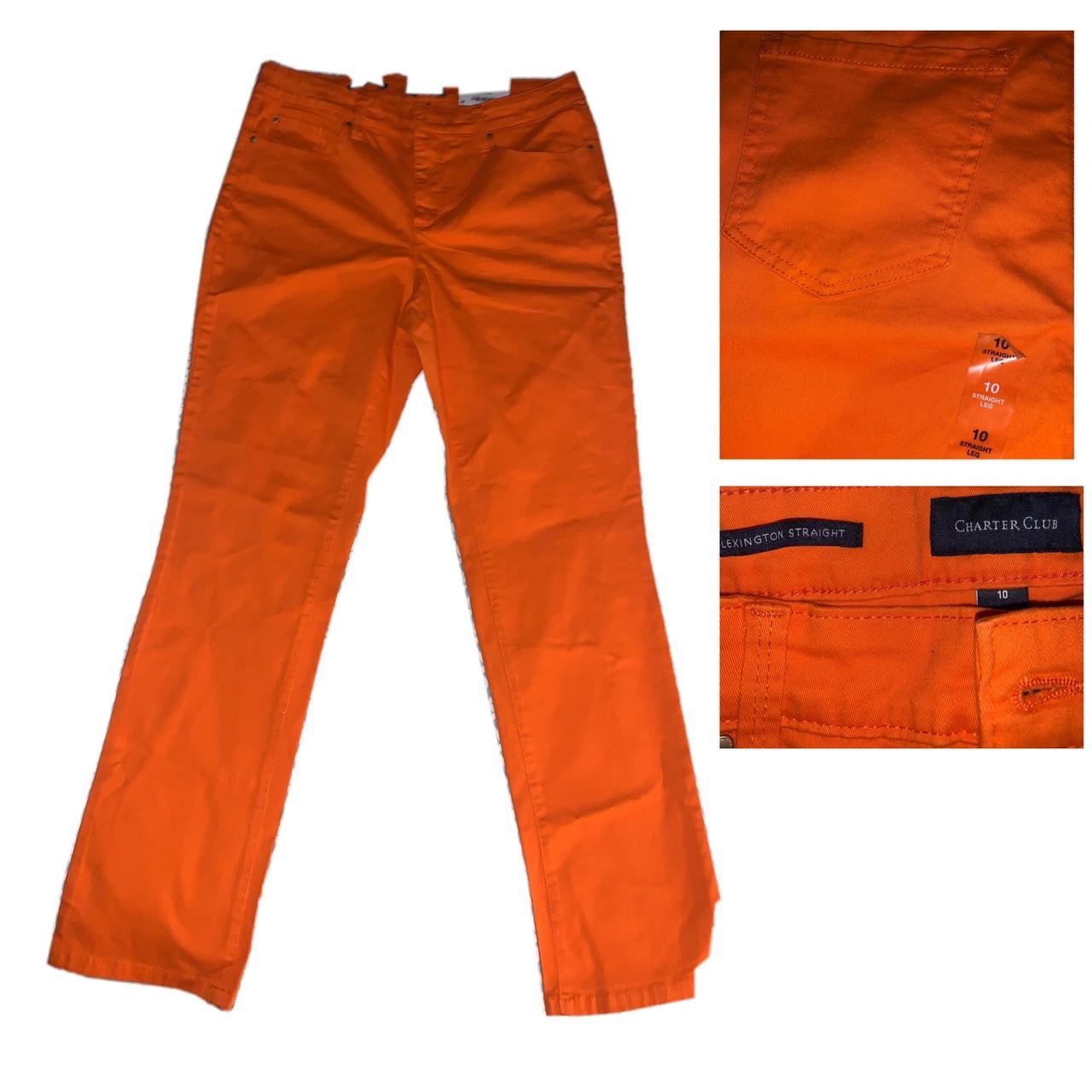 Charter Club Women's Orange Trousers | Depop
