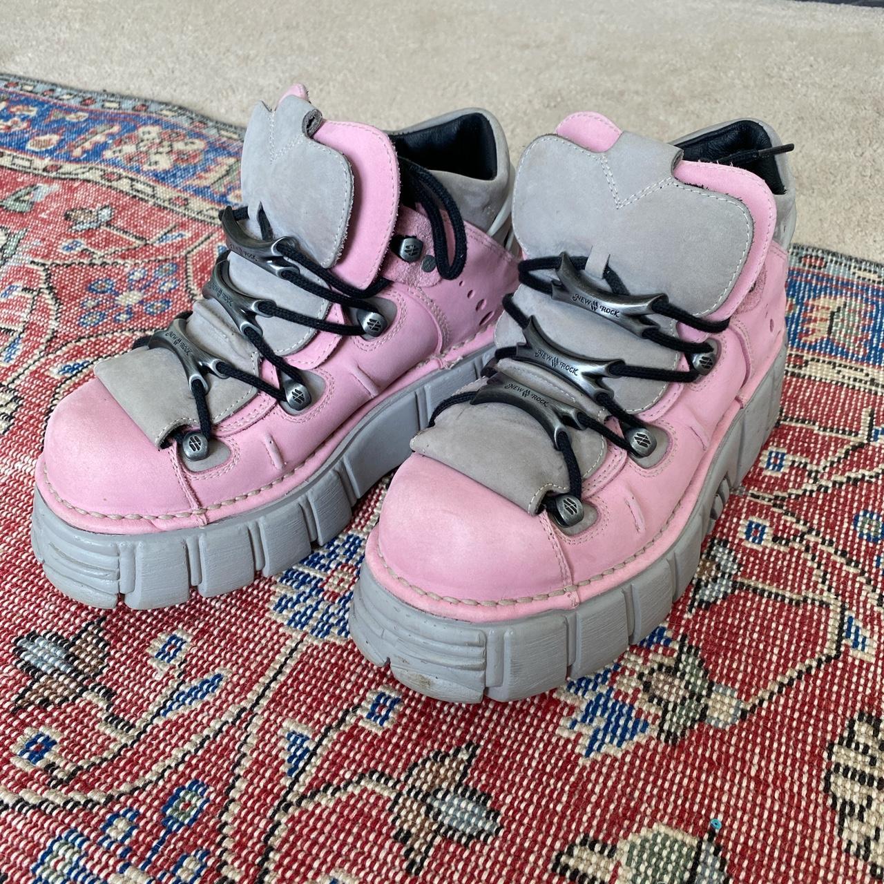 pink new rock boots