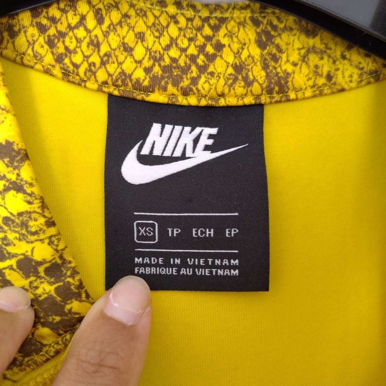 nike yellow snake print long sleeve bodysuit