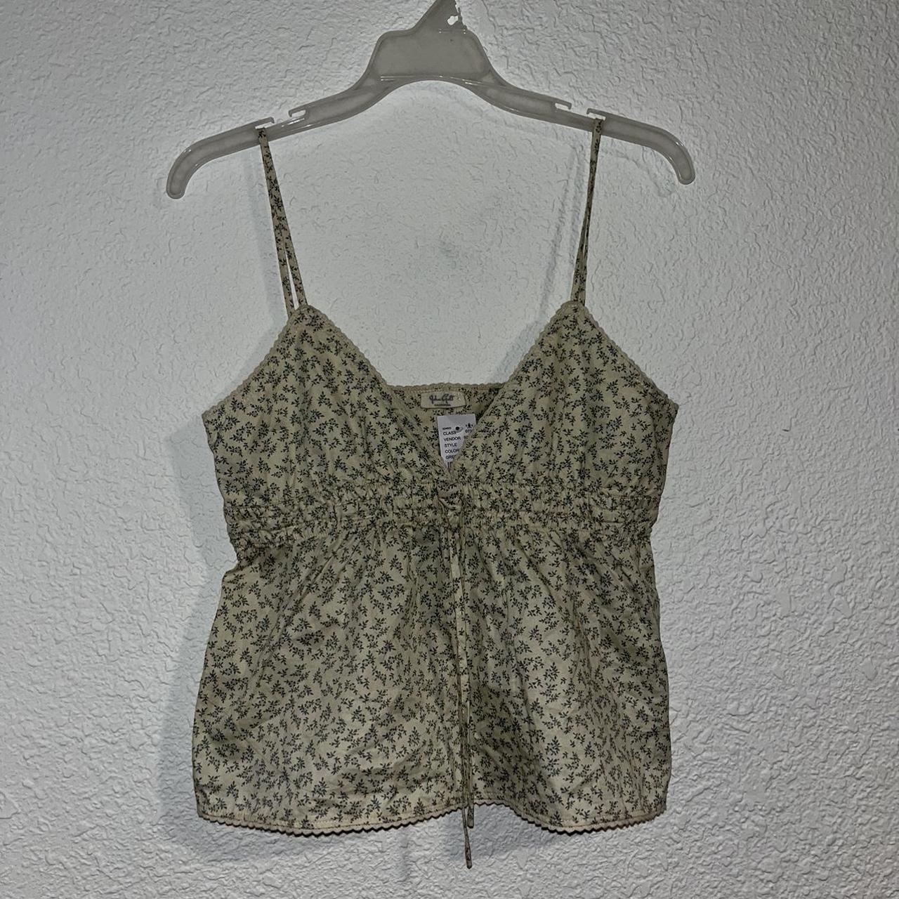Brandy Melville Top Womens Size S Daisy Print Crop Floral Tank