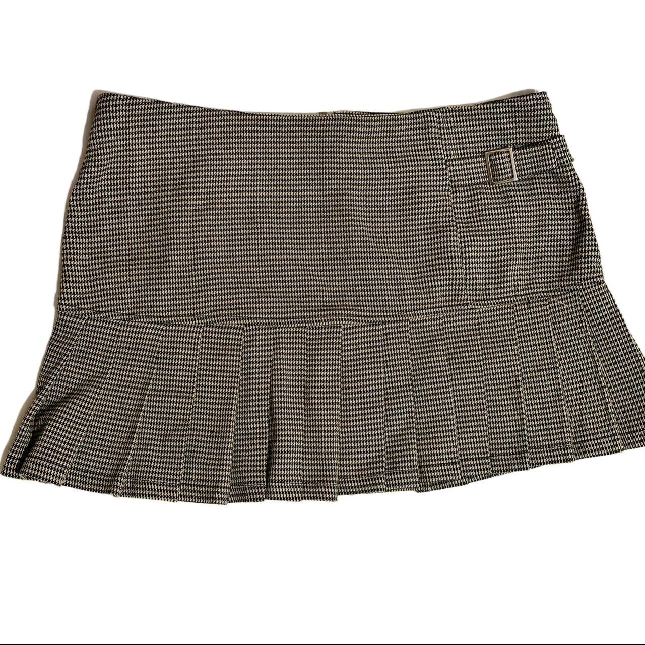 Preppy coquette plaid pleated mini skirt With... - Depop