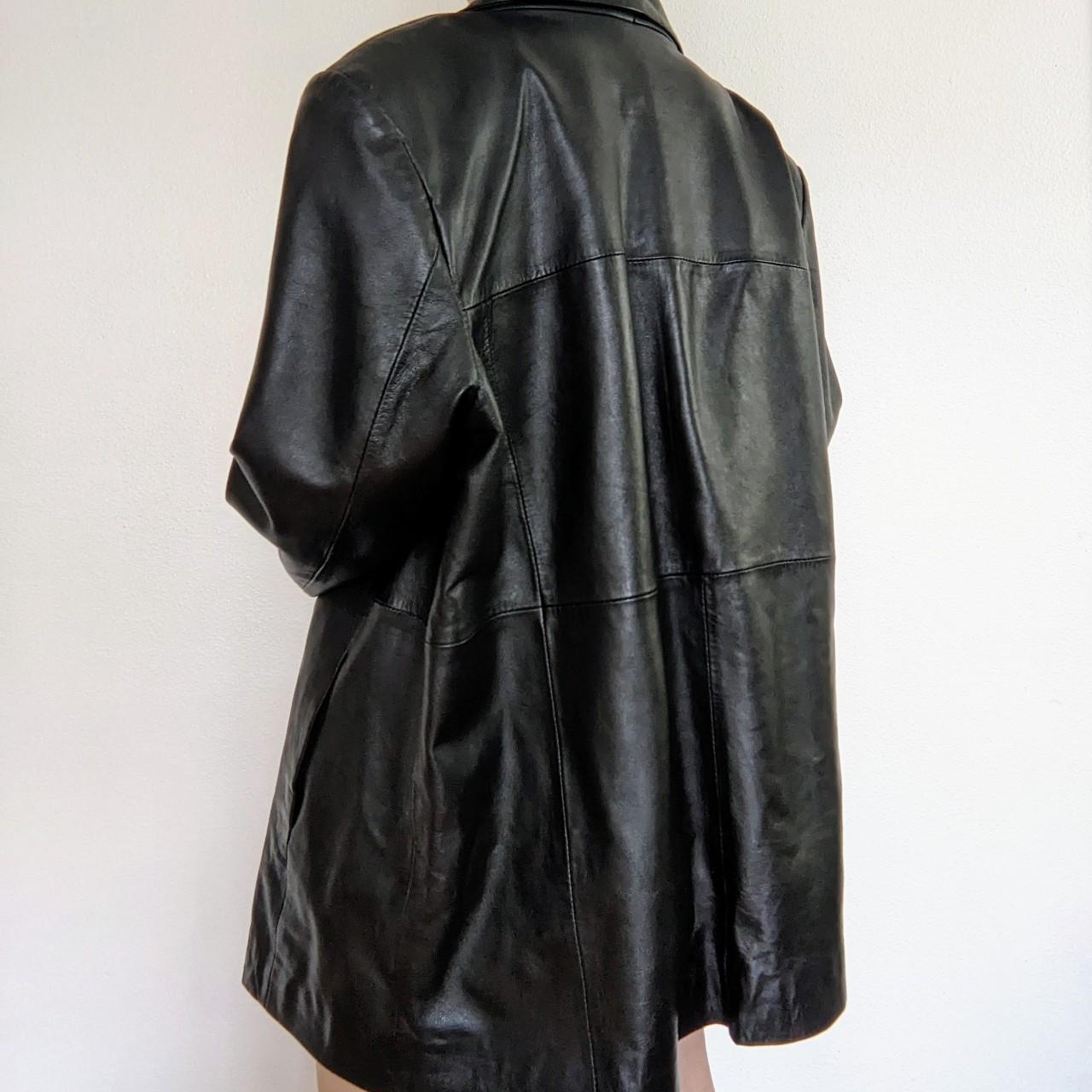 Vintage oversized 100% genuine leather... - Depop