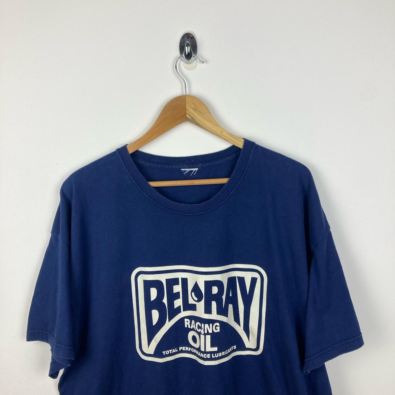 Bel-Ray Racing Oil T-shirt Vintage navy Crewneck... - Depop