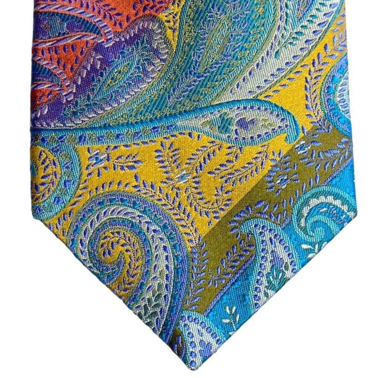 ROBERT GRAHAM Floral 100 Silk Men's Tie Brand... Depop