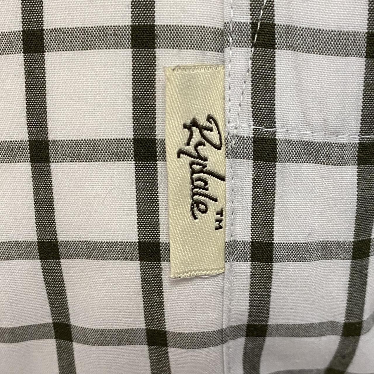 RYDALE XXL Shirt white Checked short sleeved 100%... - Depop