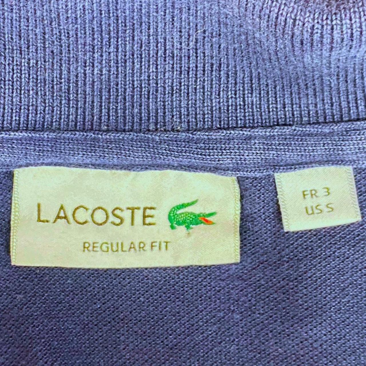 LACOSTE Small Navy Polo Shirt Regular Fit 100%... - Depop