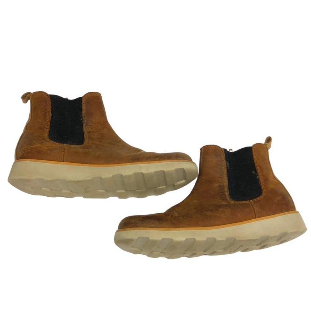 clarks tan chelsea boots