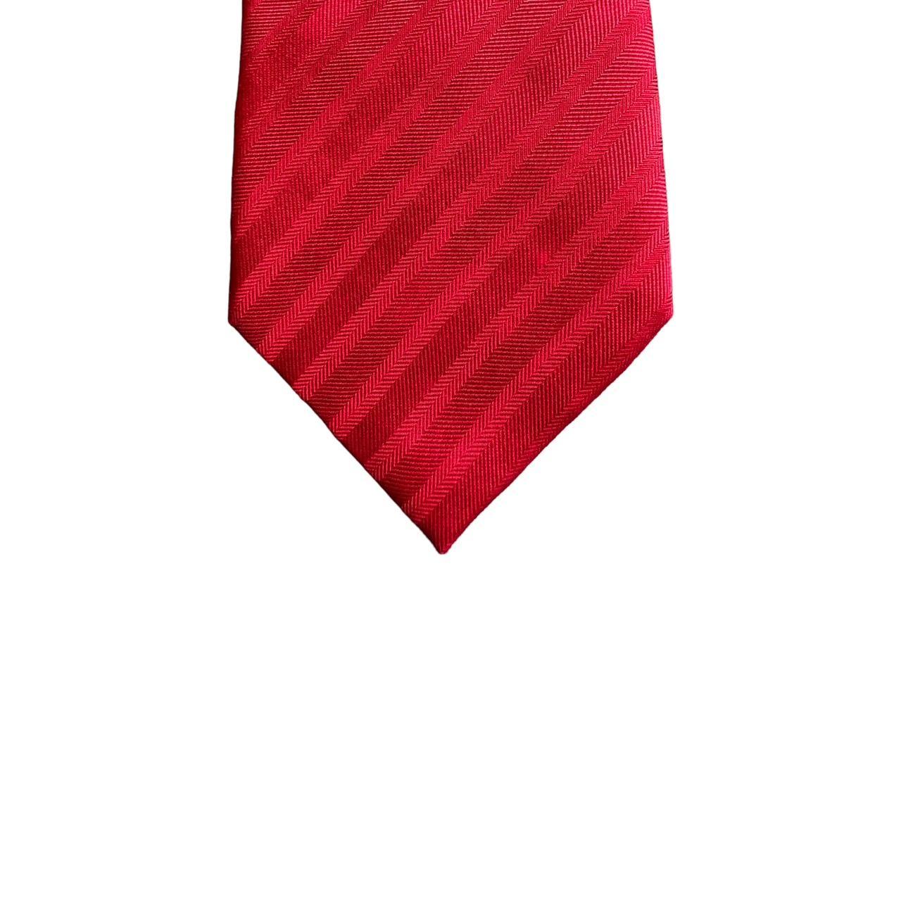 T M Lewin Red Striped Tie Pure Silk Men S Depop