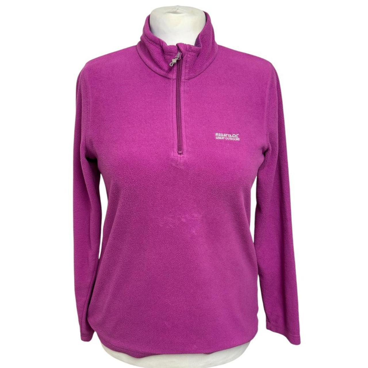 REGATTA Pink Fleece UK 12 1 4 Zipped Top Pullover