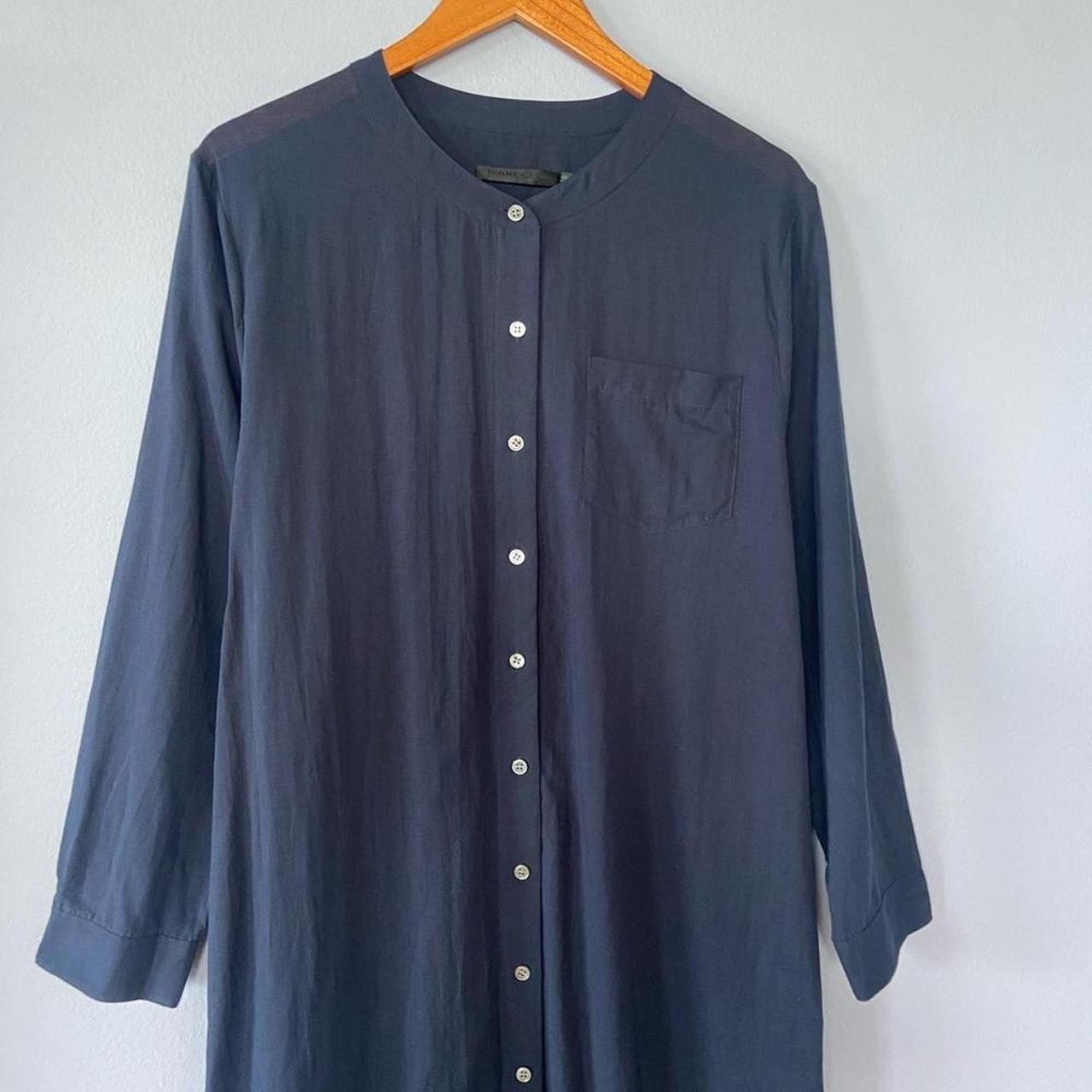 Jenni Kayne Linen Blend Capri Caftan Dress in Navy... - Depop