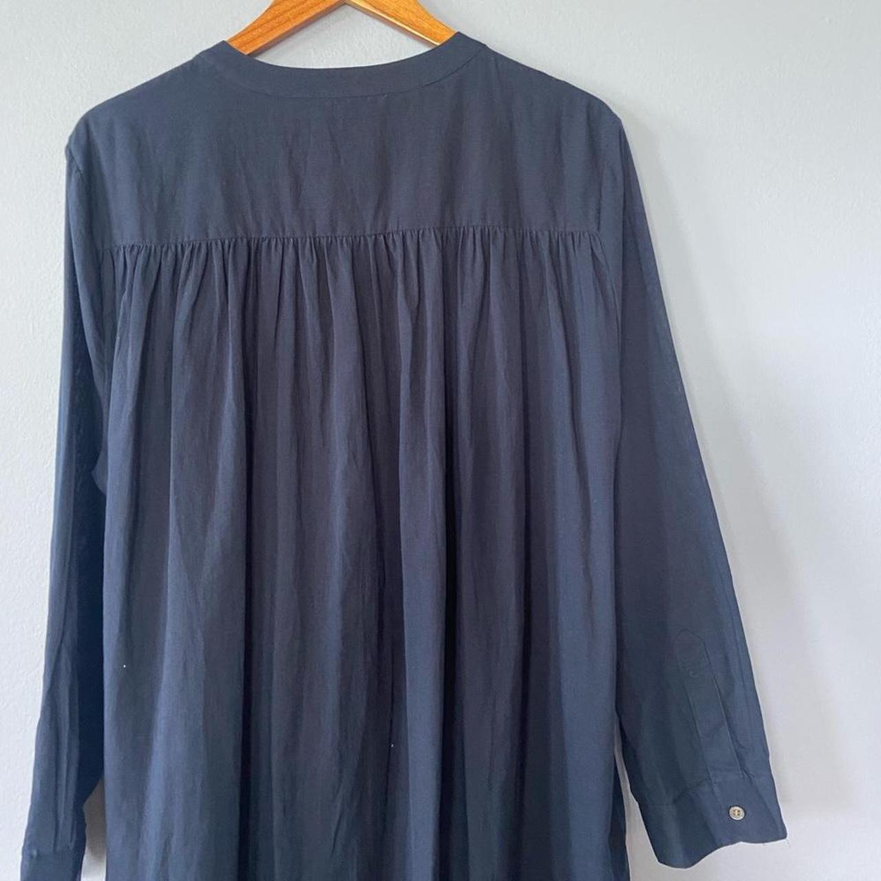 Jenni Kayne Linen Blend Capri Caftan Dress in Navy... - Depop