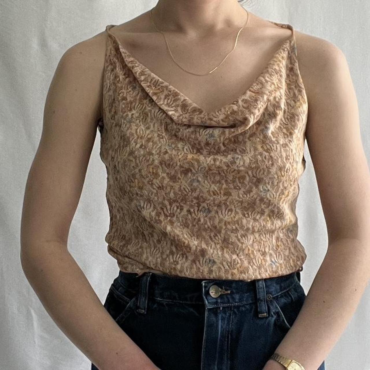 vintage cowl neck top, in excellent condition! super... - Depop