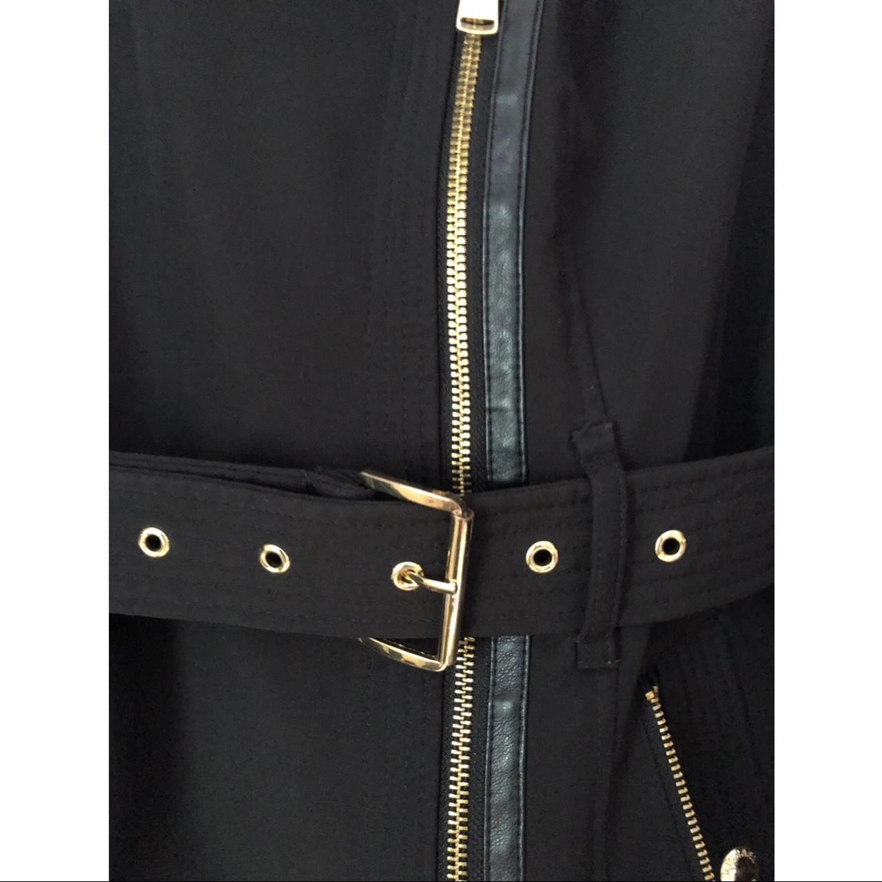 Michael kors black hot sale coat gold zipper