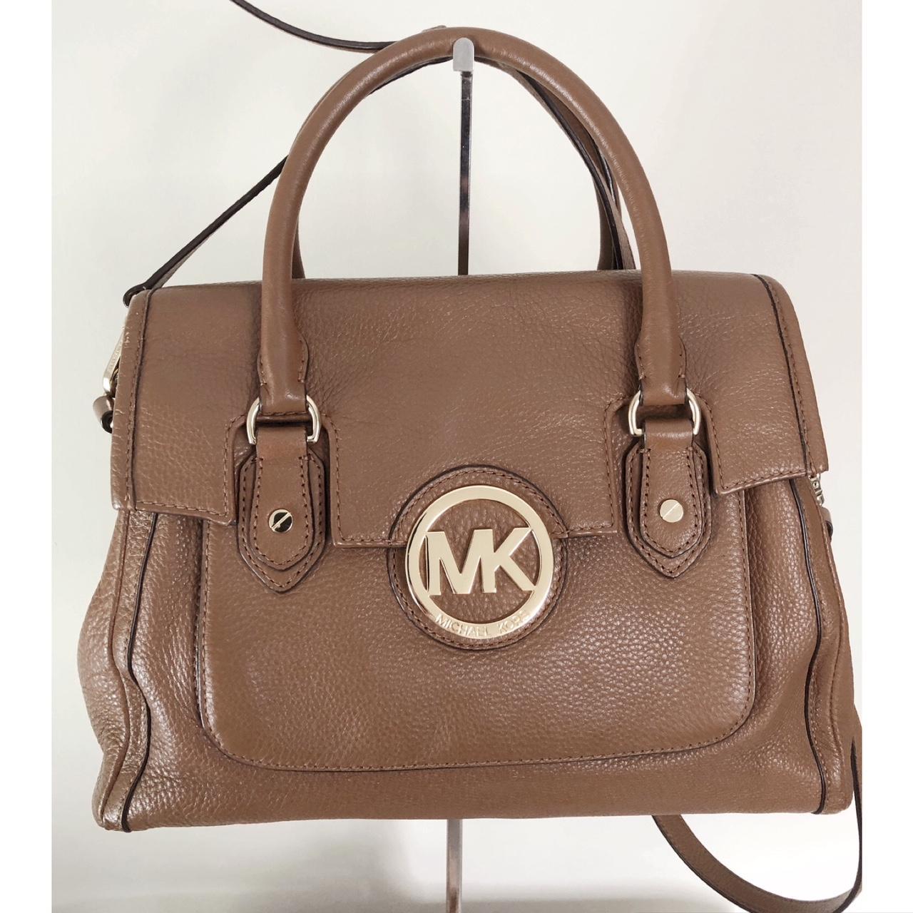 2 Michael Kors Margo Tan Pebbled Leather handbag / newest crossbody bags