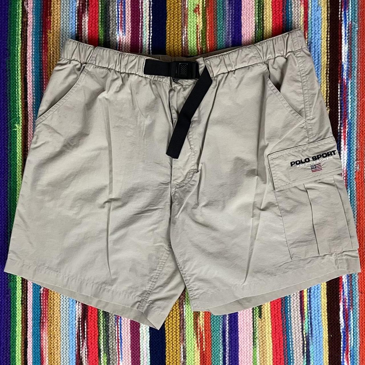 Polo Sport Men's Tan and Black Shorts | Depop