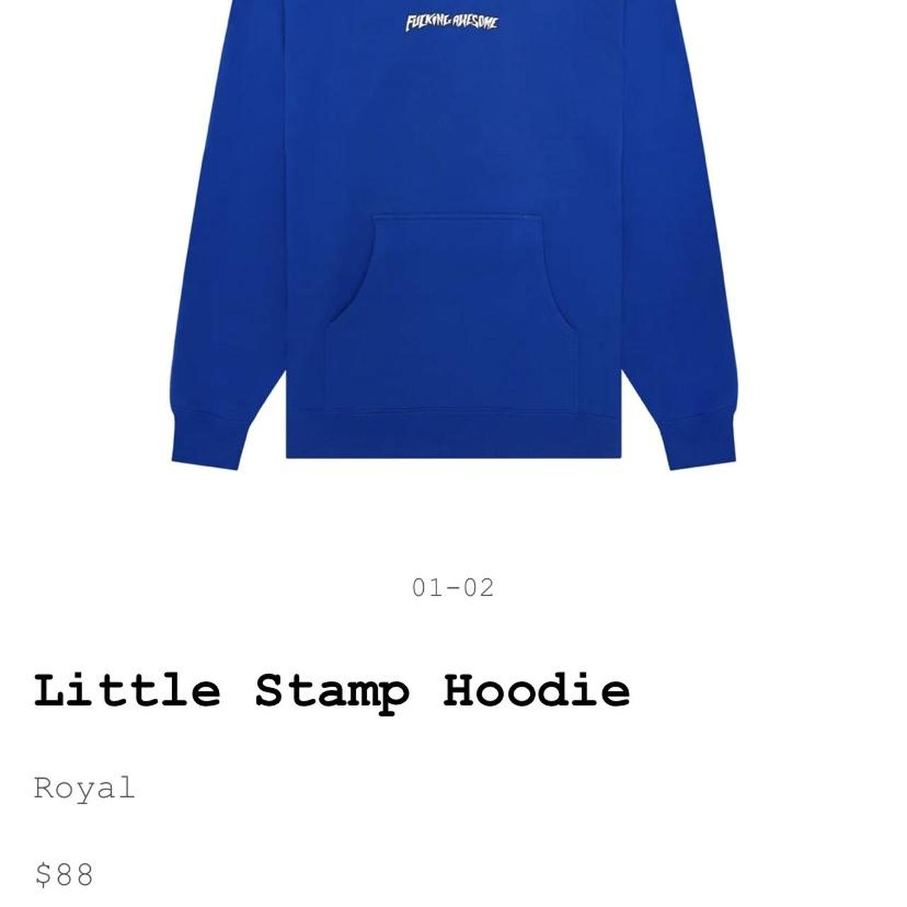 Fucking Awesome Little Stamp Blue Hoodie Size... - Depop