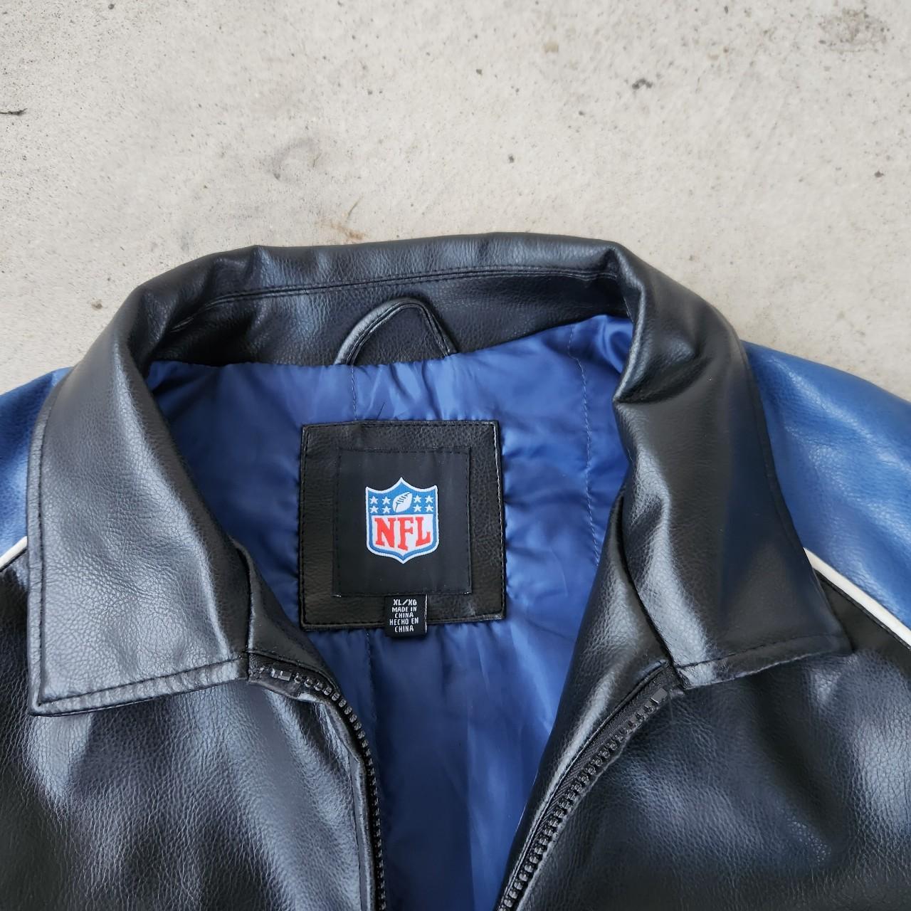 Vintage 90s Two Tone Colts Leather Varsity Jacket - Depop