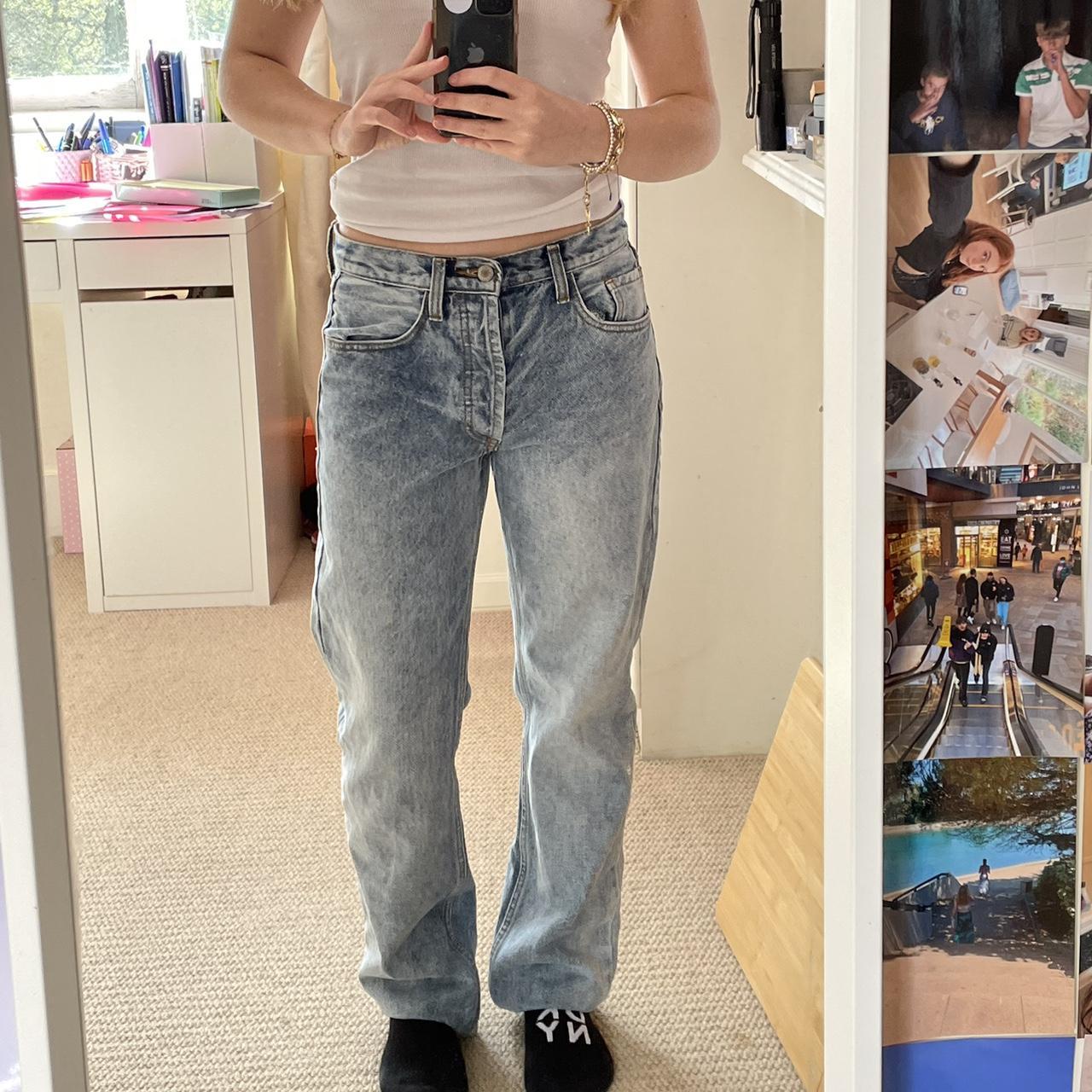 Brandy Melville addison jeans light wash straight... Depop