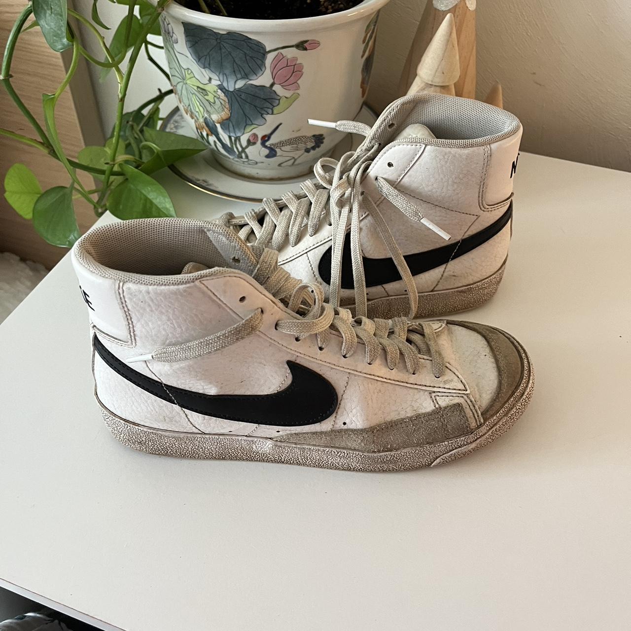 blazers nike white and black