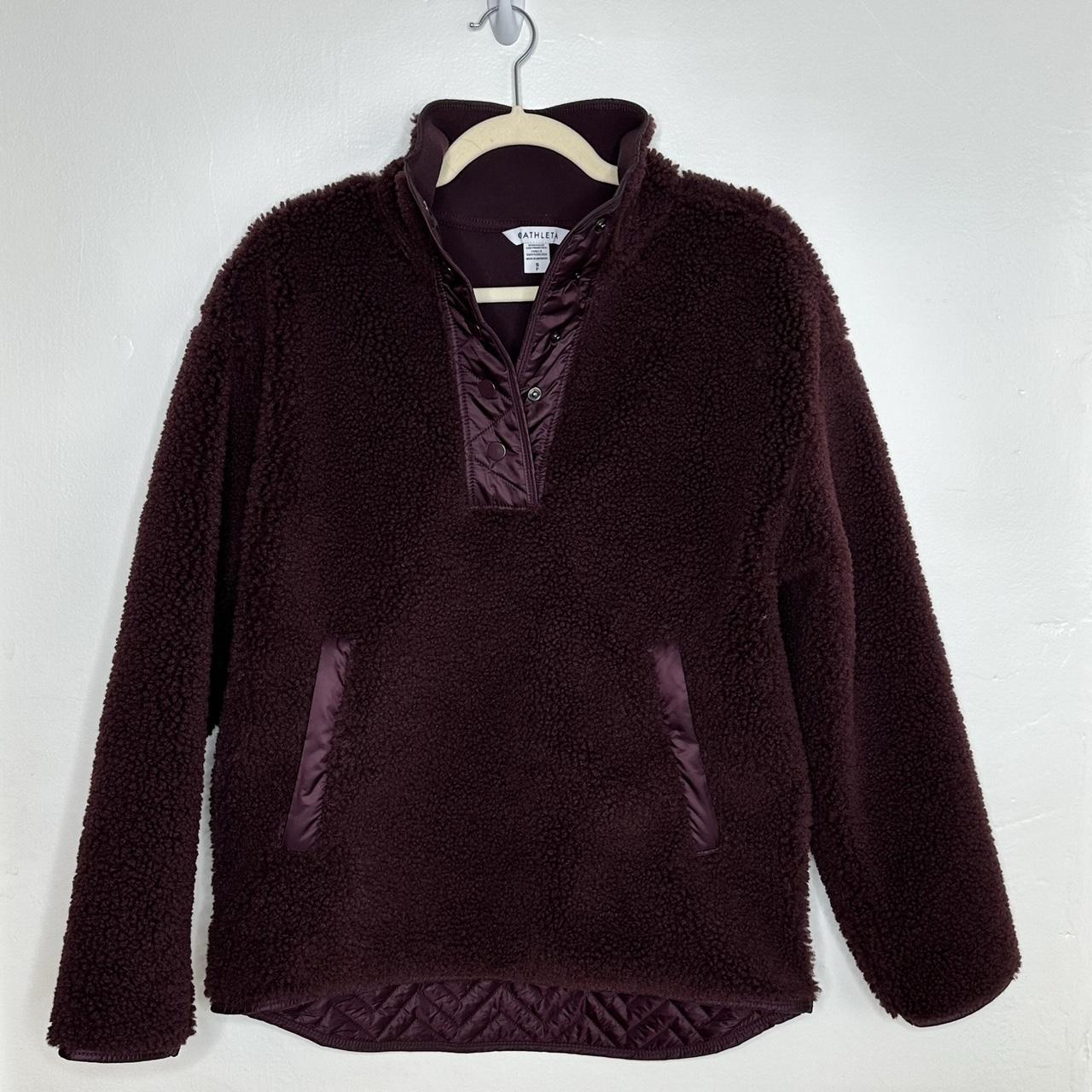 Maroon sherpa online pullover