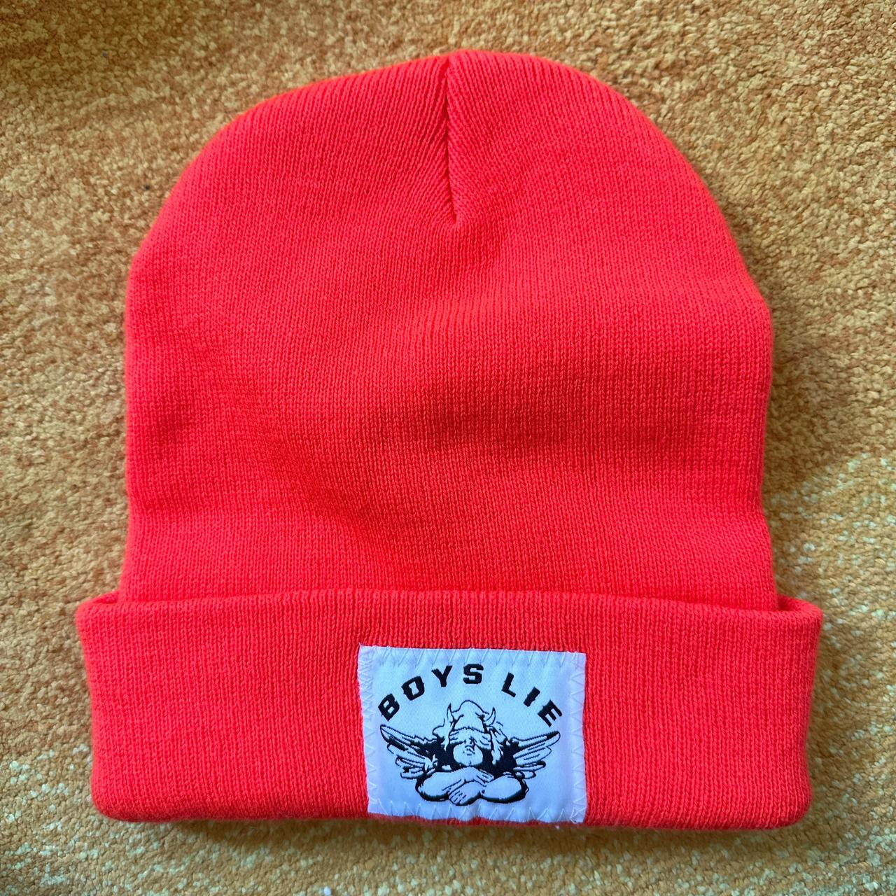 Boys Lie beanie Orange Depop
