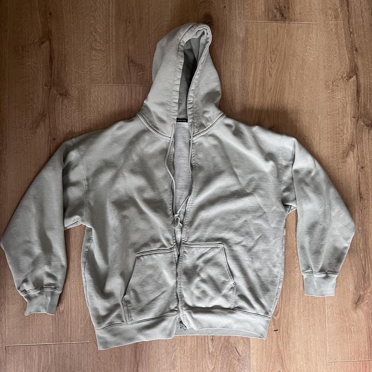 Green brandy melville zip up, one size, 9/10 condition Depop