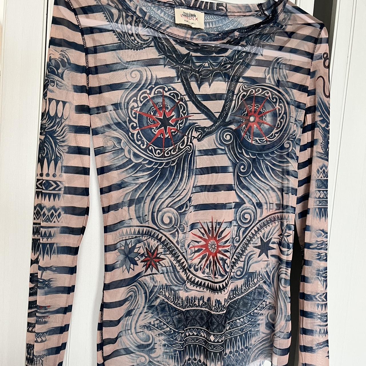 Jean Paul Gaultier X Lindex Tattoo Mesh Top Only Depop 2920