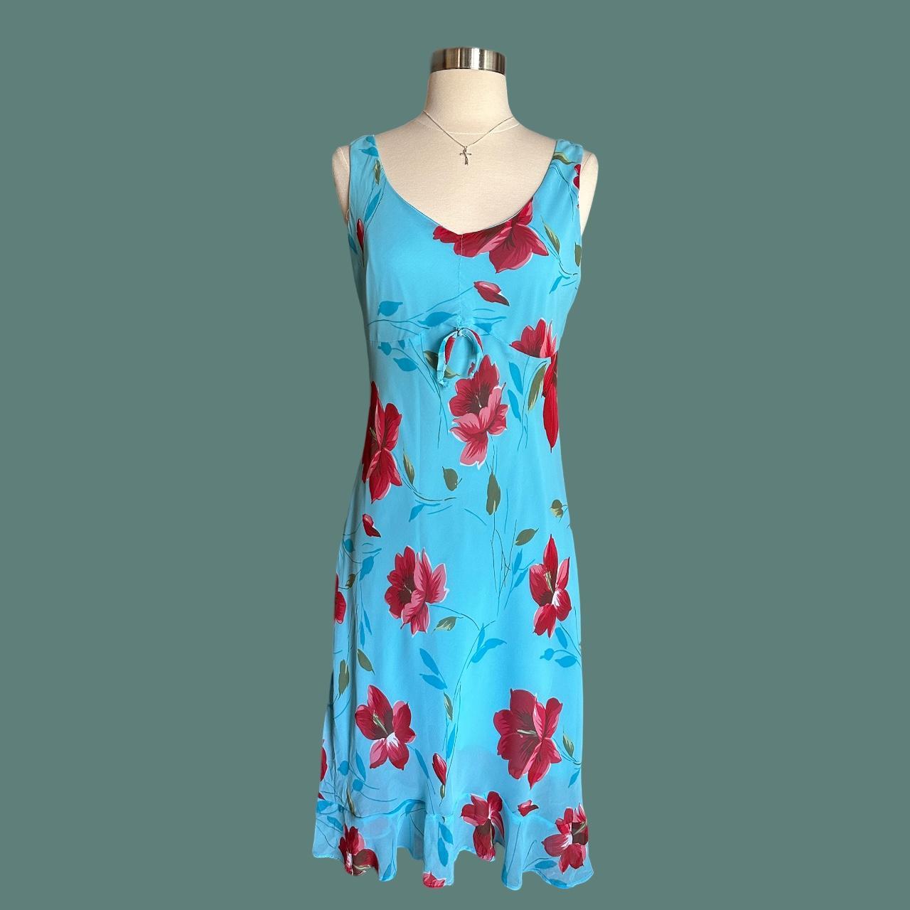 PAIGE Women's Blue and Red Dress (2)