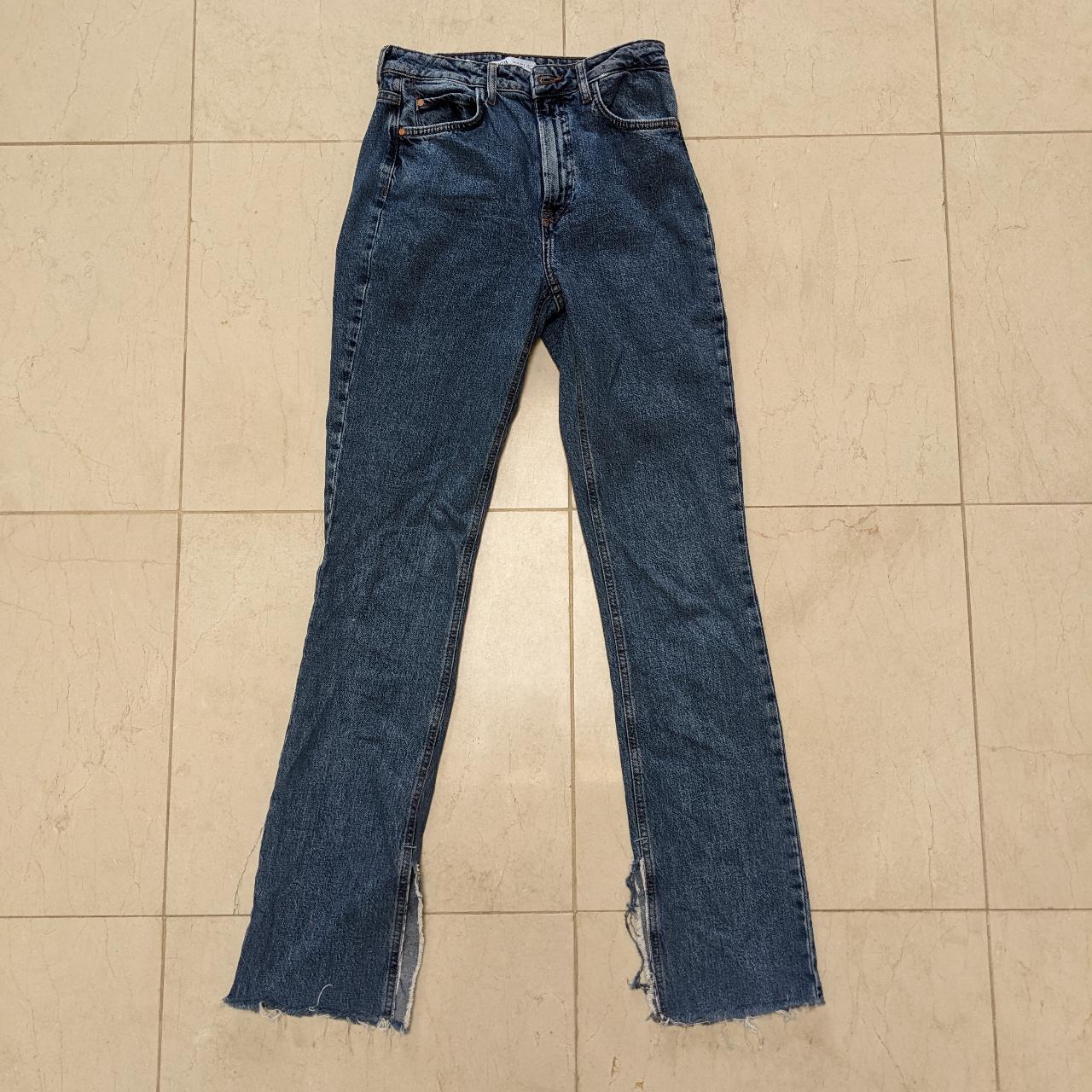 Zara slim flare split hem jeans. So comfortable and - Depop