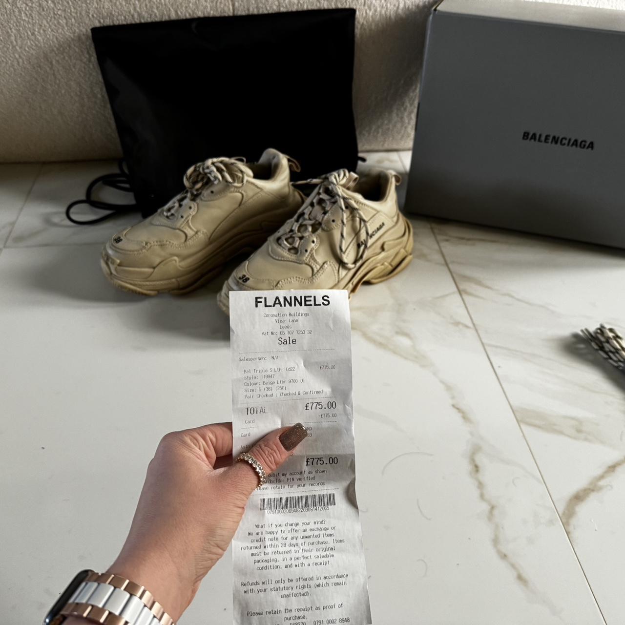 Authentic Balenciaga triple s in beige Depop