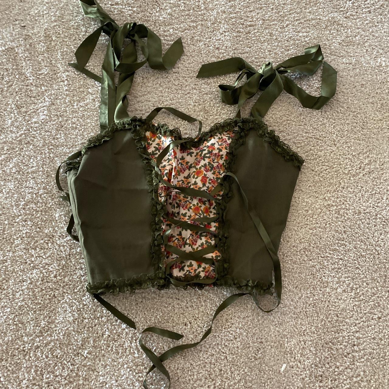Dolls Kill Women's Green Corset Depop