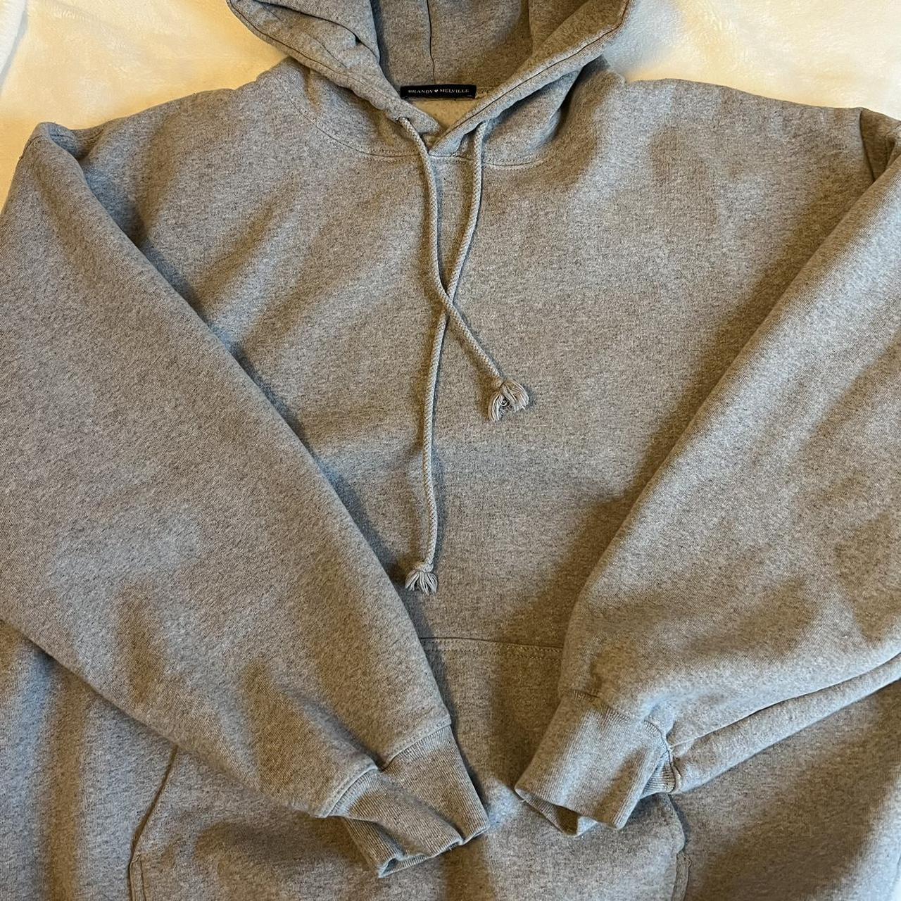 Brandy Melville Women's Grey Hoodie | Depop