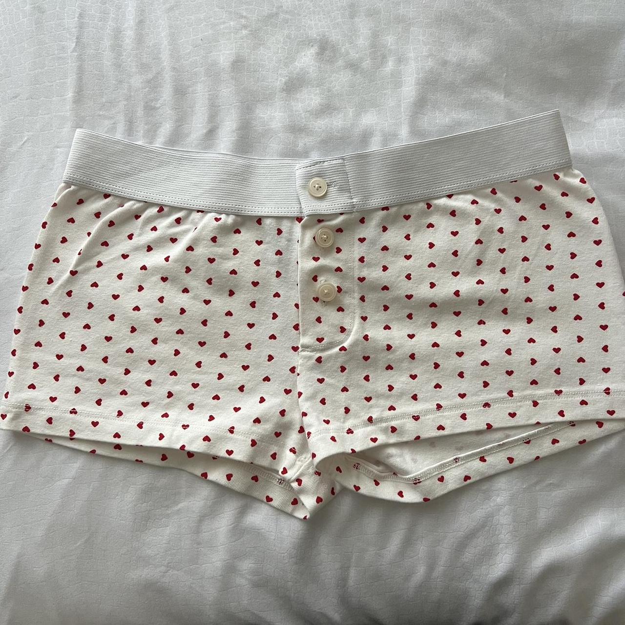 brandy melville boy short heart underwear new with... Depop