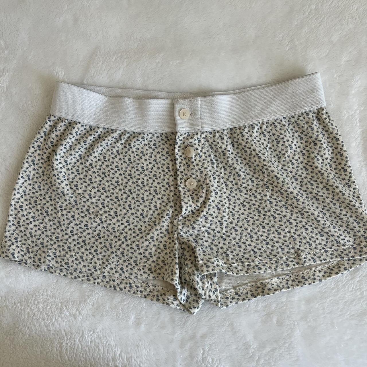 brandy melville boy short floral underwear new with... - Depop