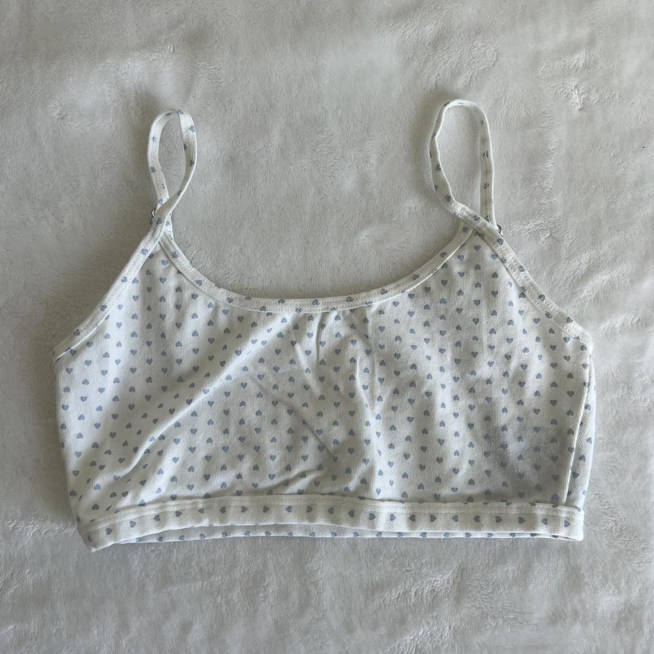 brandy melville laney hearts bra top new with - Depop