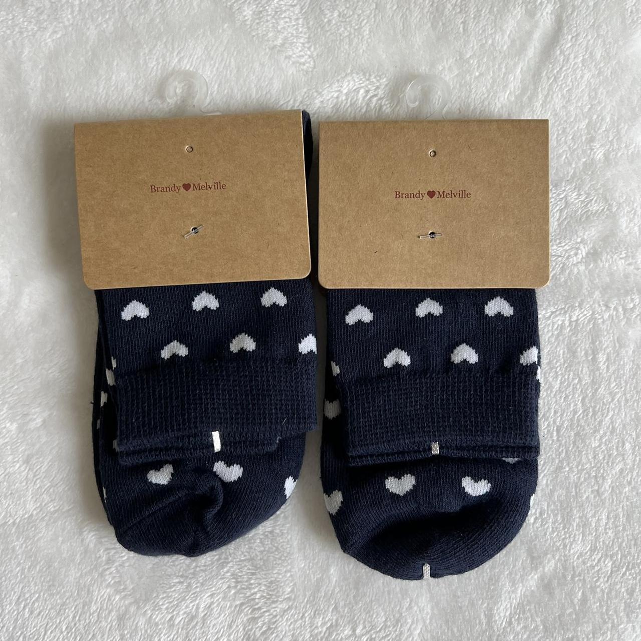 Navy Heart Ankle Socks – Brandy Melville