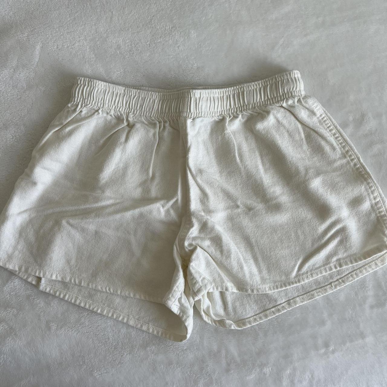 brandy melville rosa linen tie sweatshorts 11”... - Depop