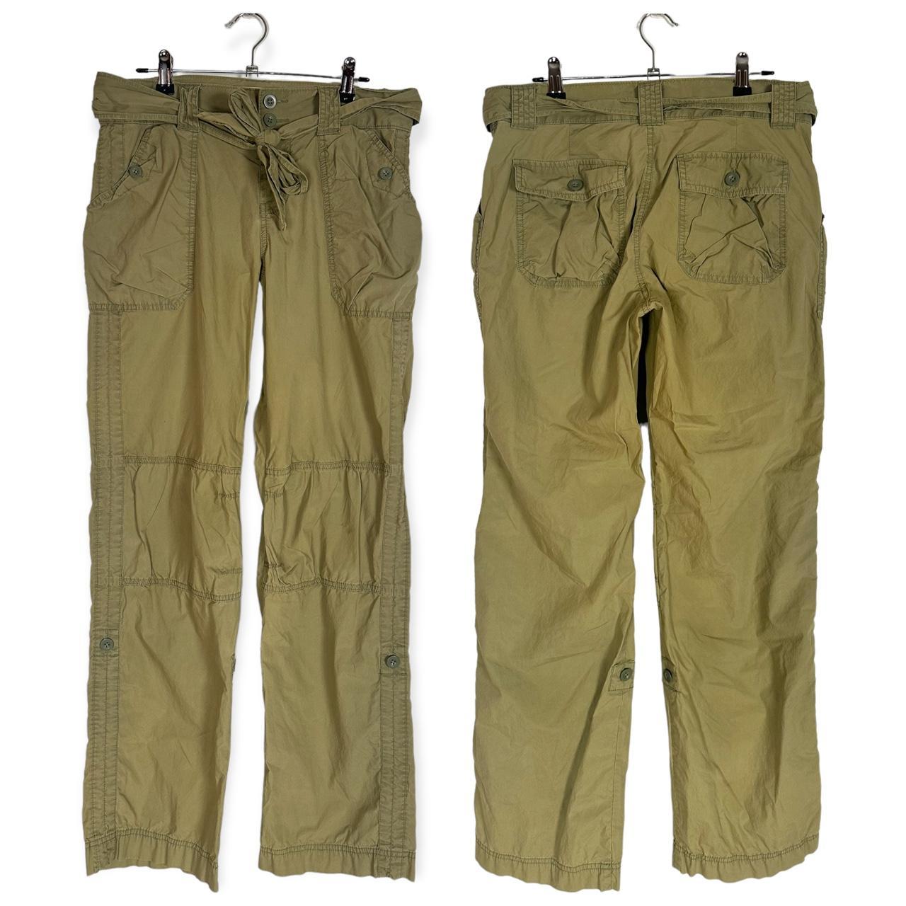 Y2K Tomboy Cargo Pants Olive green colored, high... - Depop