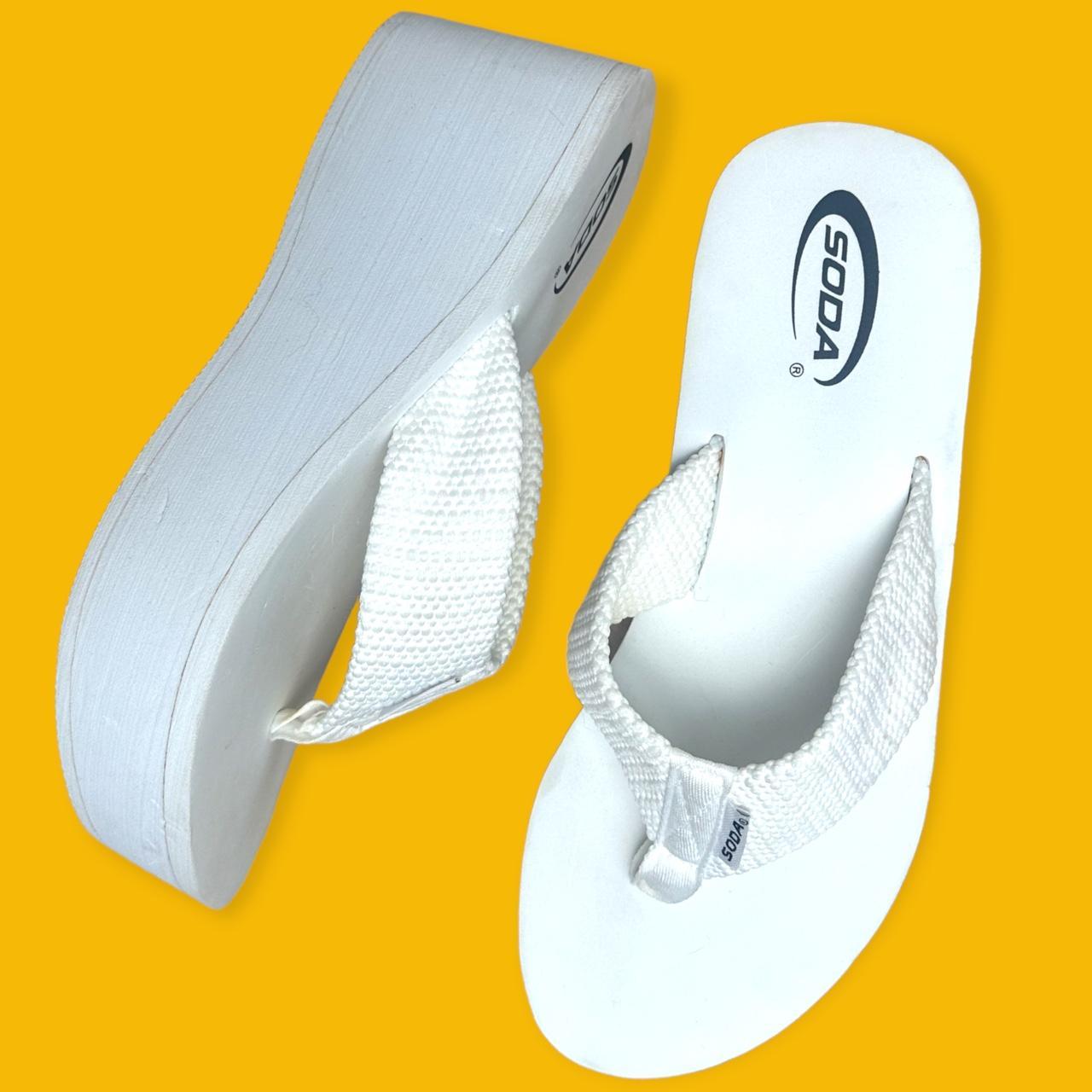 Y2K Platform Foam Soda Sandals White colored,... - Depop