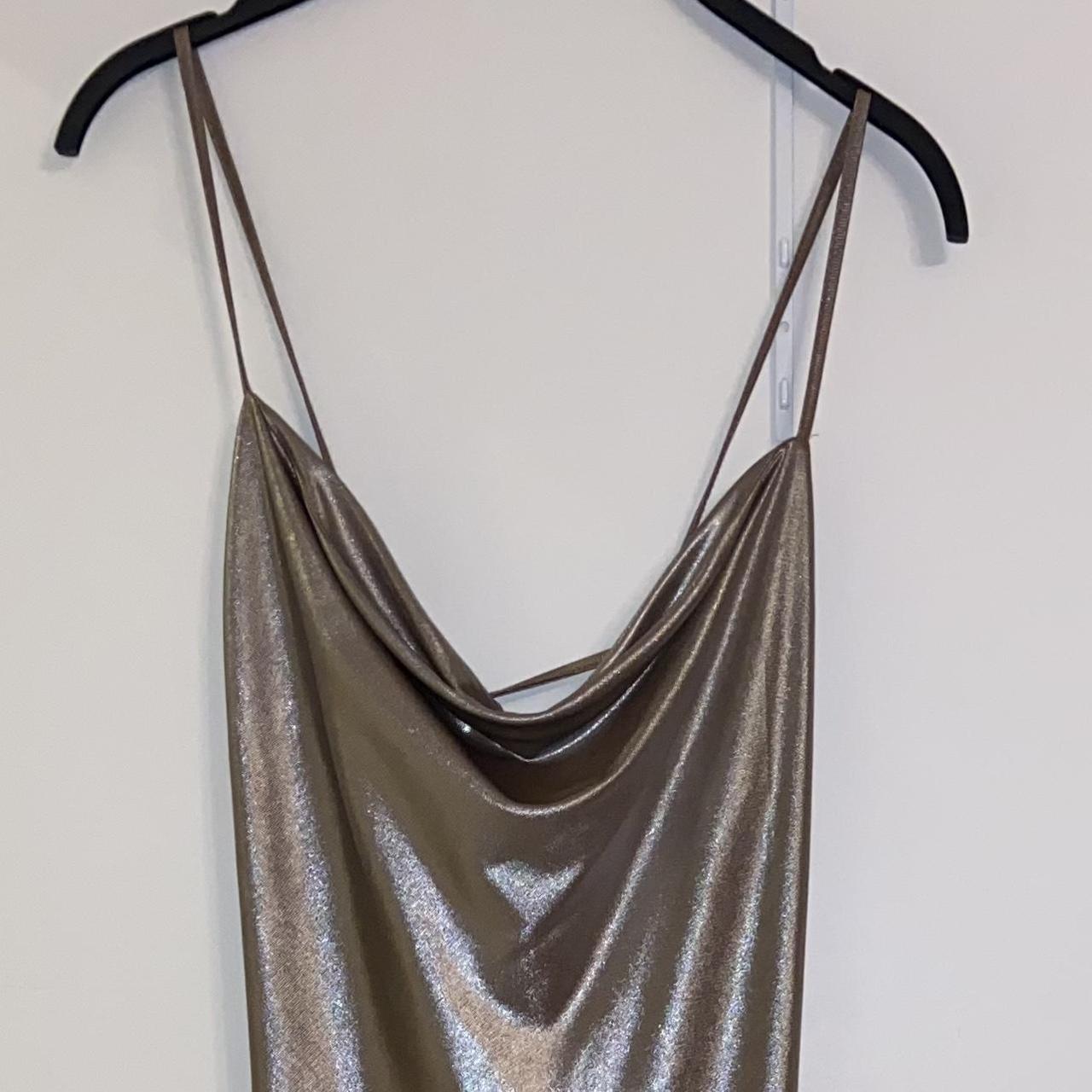 Gold Cowl Neck Maxi Dress (Nasty Gal). Never worn Depop