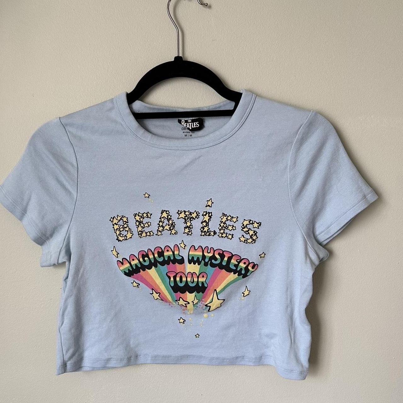 Cotton On Women's Blue and Yellow Croptop Depop