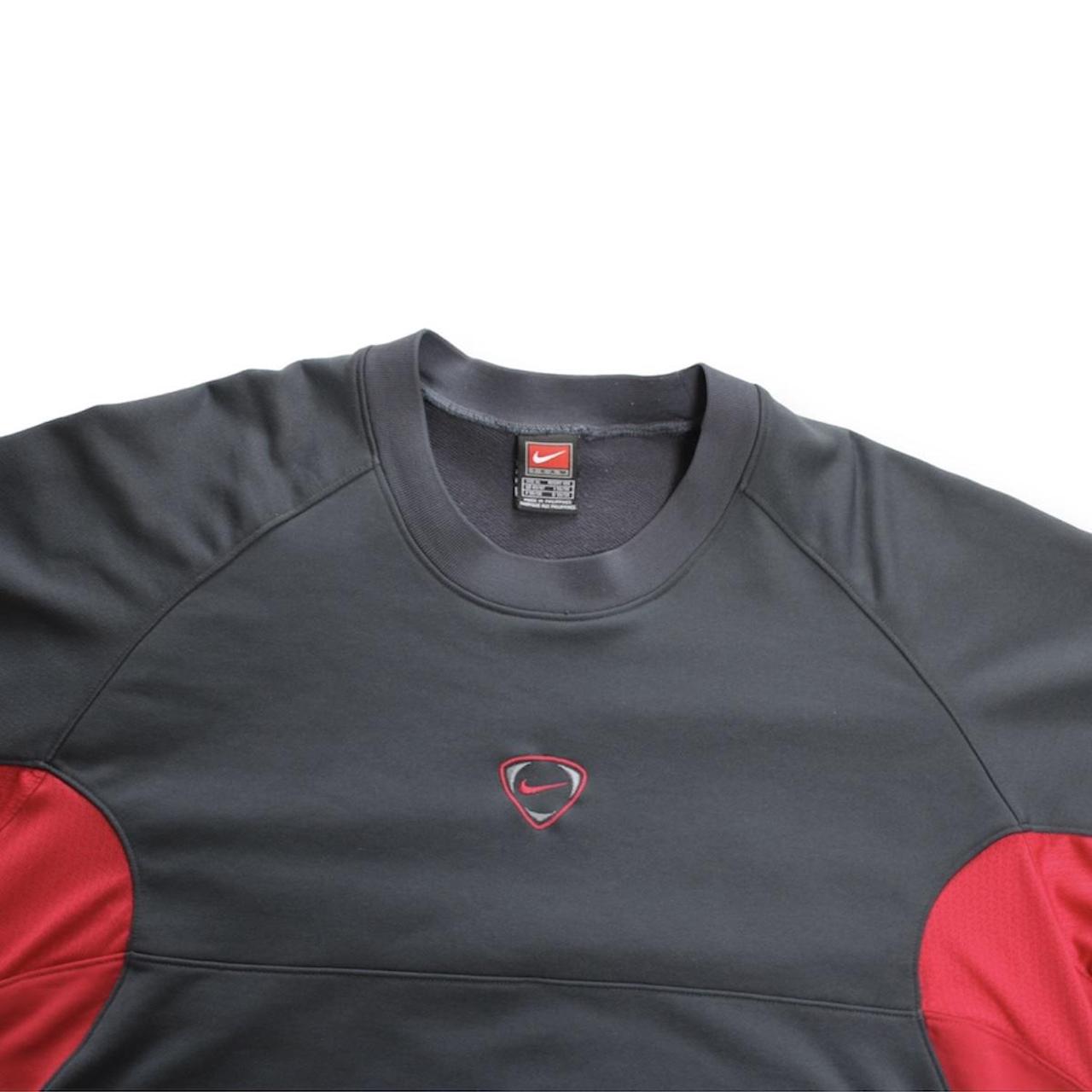 mens nike black sweatshirt red tick