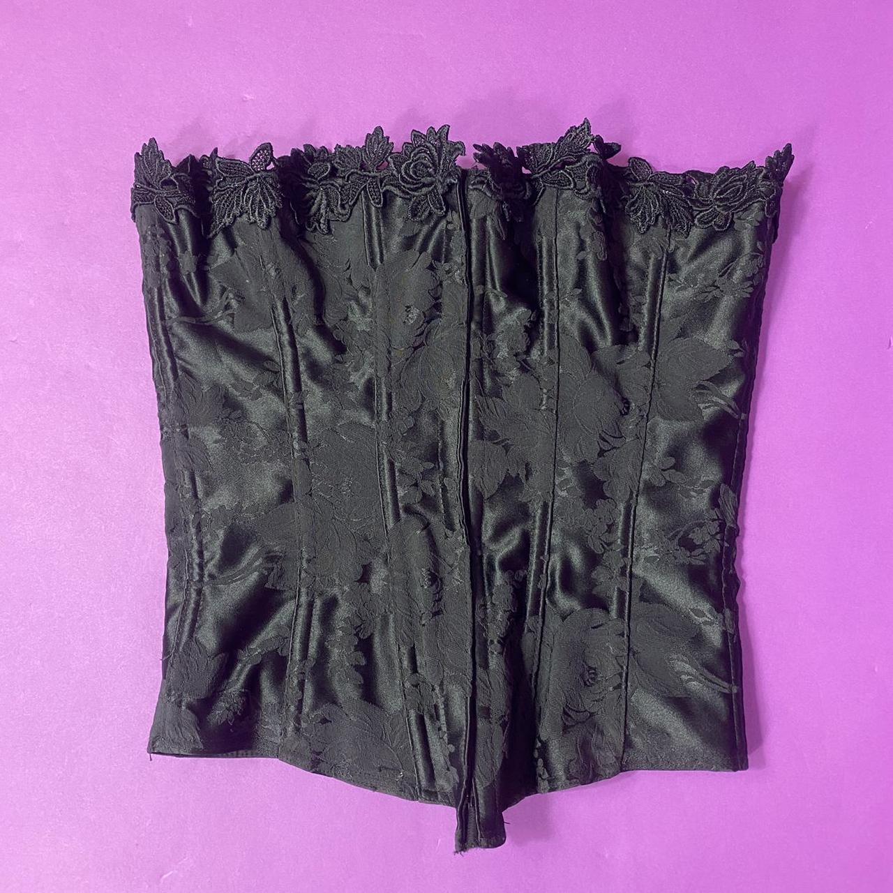 vintage black corset by Empire Intimates in the... - Depop