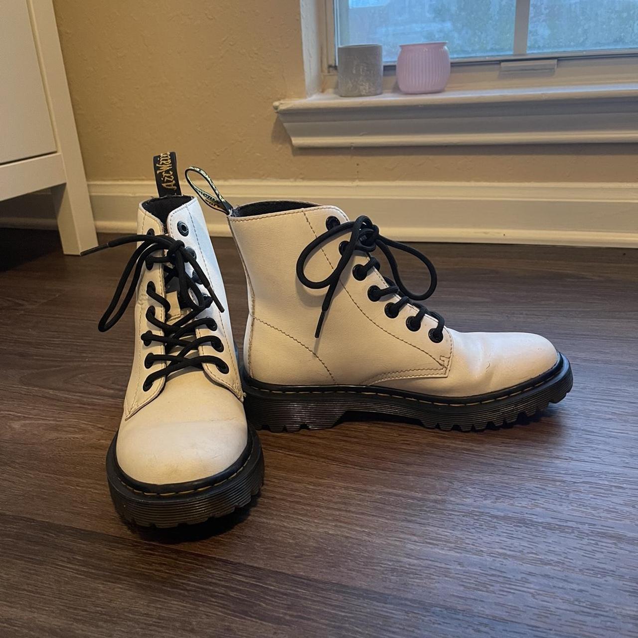 full white doc martens