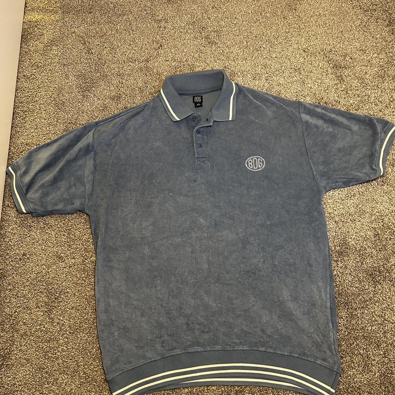 Urban Outfitters Bdg Light Blue Polo Shirt With A Depop 7080