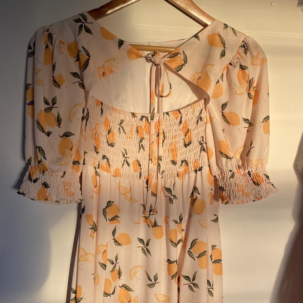 Women's Yellow and Green Dress Depop