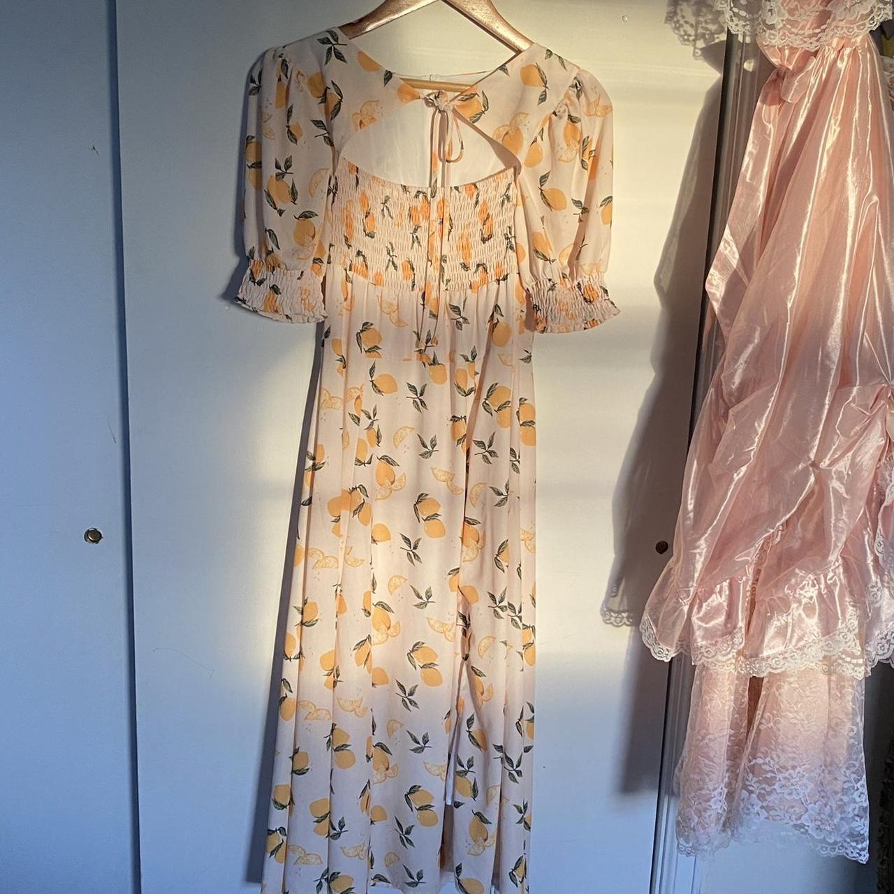 Women's Yellow and Green Dress Depop