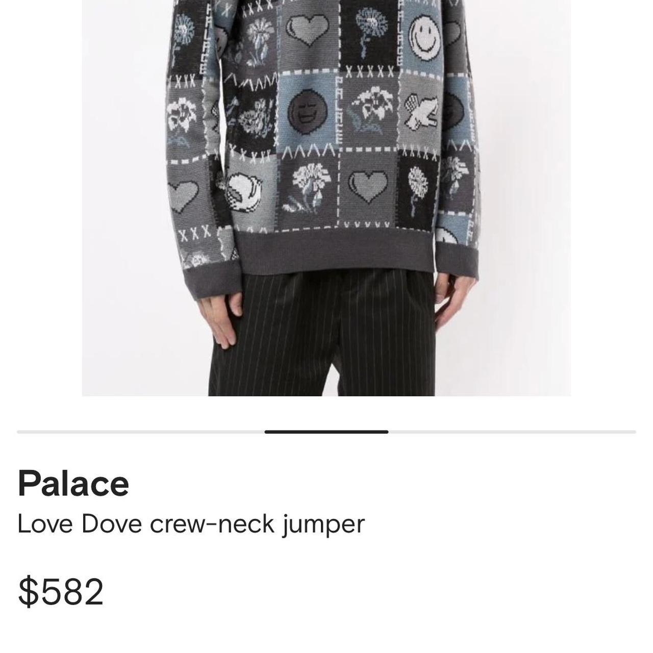 PALACE[パレス]LOVE DOVE KNIT PURPLE Palace Skateboards Finger Up Knit Sweater Purple Size Large