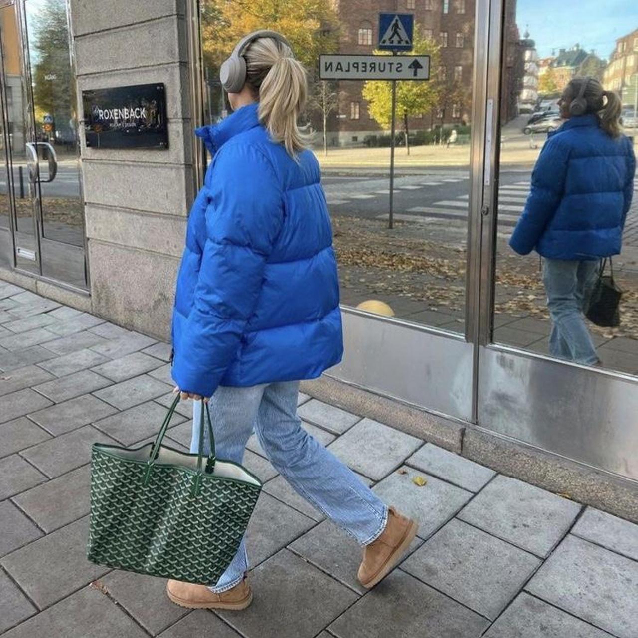 OVERSIZED BLUE PUFFER JACKET, (first and